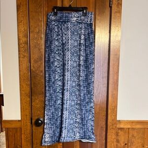 Joe B Blue and White Maxi Pencil Skirt for Casual Resort Wear